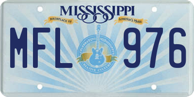 MS license plate MFL976