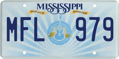 MS license plate MFL979