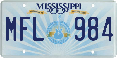MS license plate MFL984
