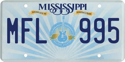 MS license plate MFL995