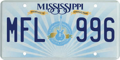 MS license plate MFL996