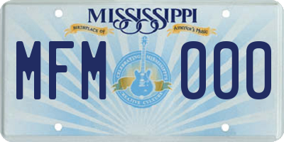 MS license plate MFM000