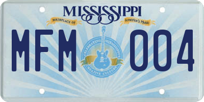 MS license plate MFM004