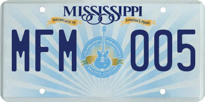 MS license plate MFM005