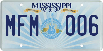 MS license plate MFM006