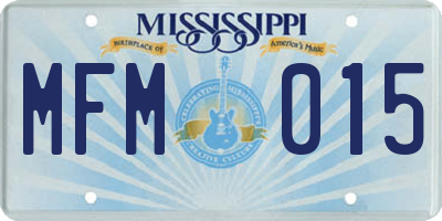 MS license plate MFM015