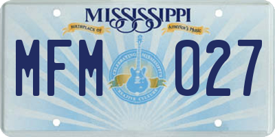 MS license plate MFM027