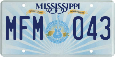 MS license plate MFM043