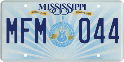 MS license plate MFM044