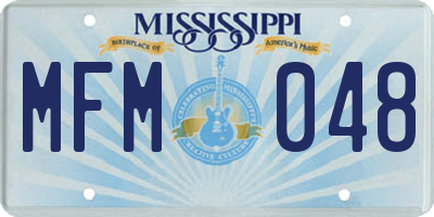 MS license plate MFM048