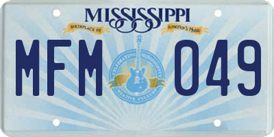 MS license plate MFM049