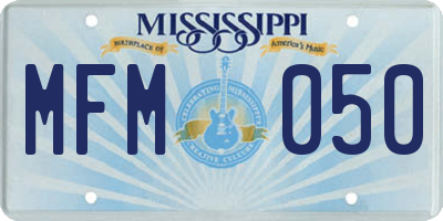 MS license plate MFM050