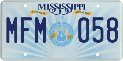 MS license plate MFM058