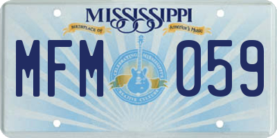 MS license plate MFM059