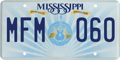 MS license plate MFM060