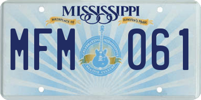 MS license plate MFM061
