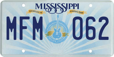 MS license plate MFM062