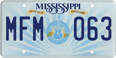 MS license plate MFM063