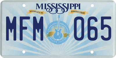 MS license plate MFM065