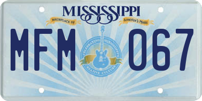MS license plate MFM067