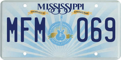 MS license plate MFM069