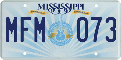MS license plate MFM073