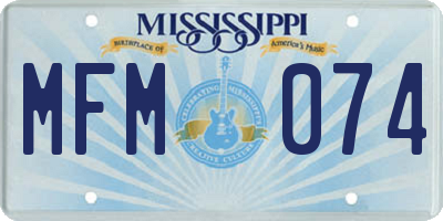 MS license plate MFM074