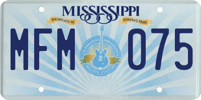 MS license plate MFM075