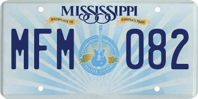 MS license plate MFM082