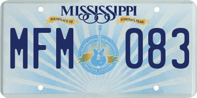 MS license plate MFM083