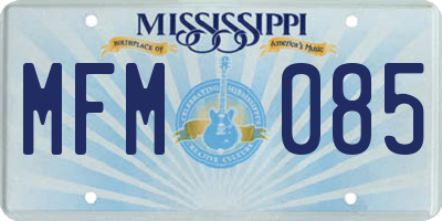 MS license plate MFM085