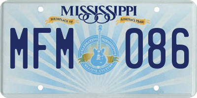 MS license plate MFM086