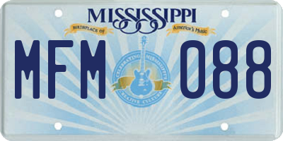 MS license plate MFM088