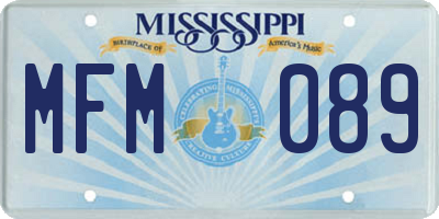MS license plate MFM089