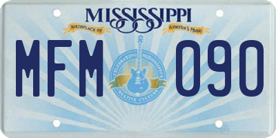 MS license plate MFM090
