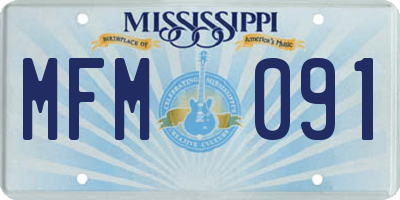 MS license plate MFM091