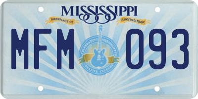 MS license plate MFM093