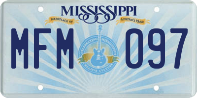 MS license plate MFM097
