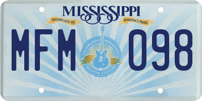 MS license plate MFM098