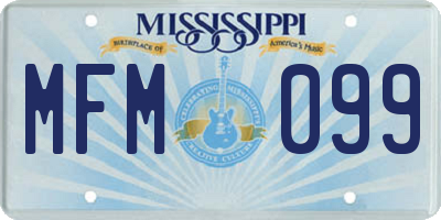 MS license plate MFM099