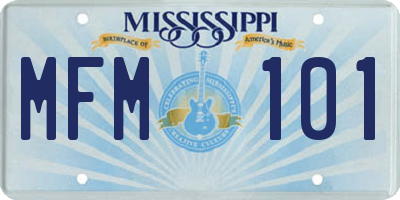 MS license plate MFM101