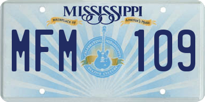 MS license plate MFM109