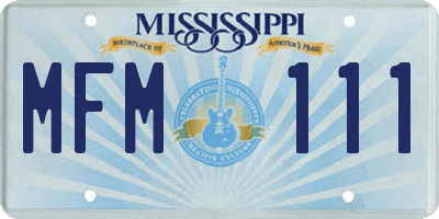 MS license plate MFM111
