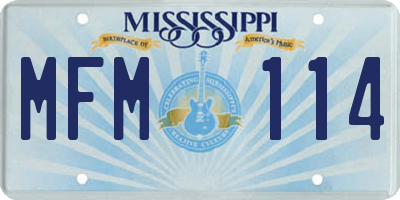 MS license plate MFM114
