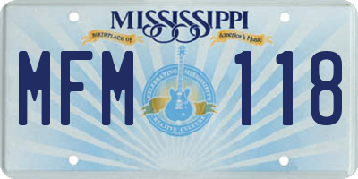 MS license plate MFM118