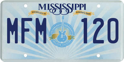 MS license plate MFM120