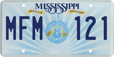 MS license plate MFM121
