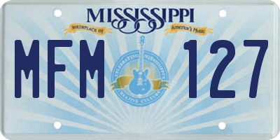 MS license plate MFM127
