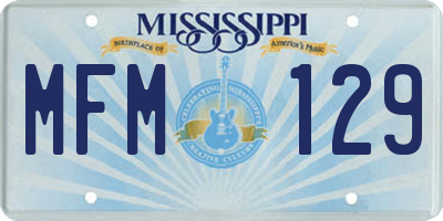 MS license plate MFM129