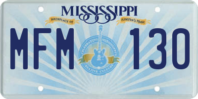 MS license plate MFM130